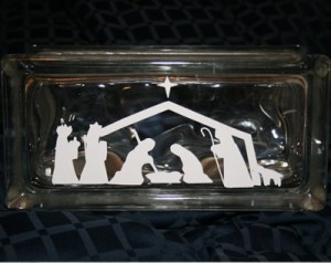 Glass Block - Nativity